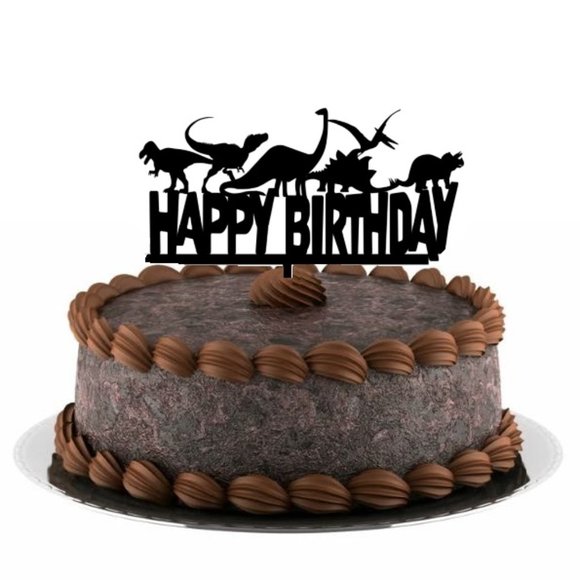 Dino Jurassic Acrylic Cake Topper Birthday Party - Picture 1 of 2